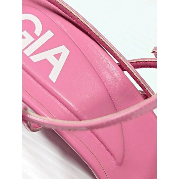 Gia Borghini Women's Gia 26 Strappy Wedge Sandals Pink Size 39 IT (MSRP $510) - Picture 9 of 12